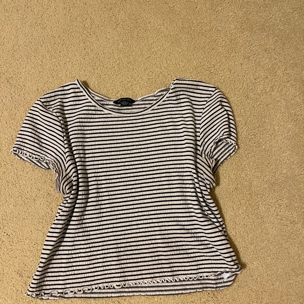American Eagle striped crop top